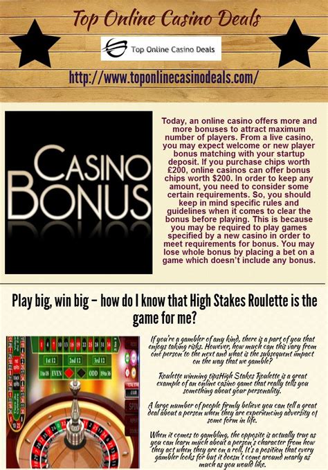 online casino deals